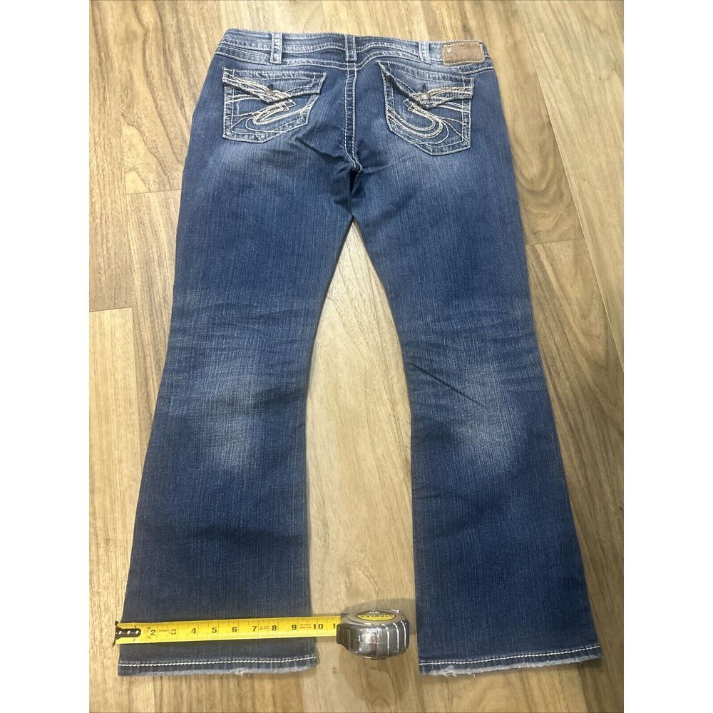 Silver Jeans Womens True Size 36X30 Pioneer Bootcut Distressed Low Rise